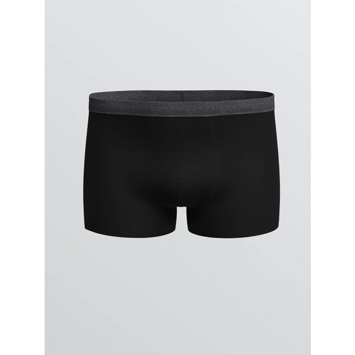 LC WAIKIKI Antrasit Standart Kalıp Pamuklu Esnek Erkek Boxer 3lü
