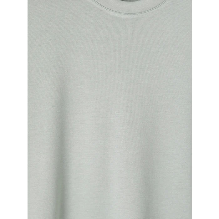 LCW EVERYDAY Gri Dantel Detaylı Soft Touch Kadın Sweatshirt Tunik