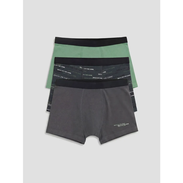 LCW Kids Gri Erkek Çocuk Boxer 3lü