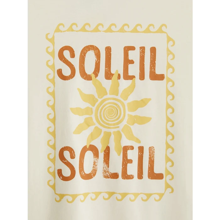 LCW DREAM Sarı Bisiklet Yaka Baskılı Kadın Pijama Takımı