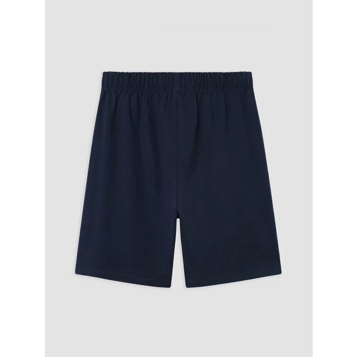 LCW Kids Mavi Real Madrid Baskılı Erkek Çocuk Şortlu Pijama Takımı