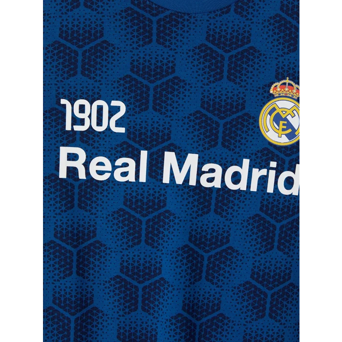 LCW Kids Mavi Real Madrid Baskılı Erkek Çocuk Şortlu Pijama Takımı