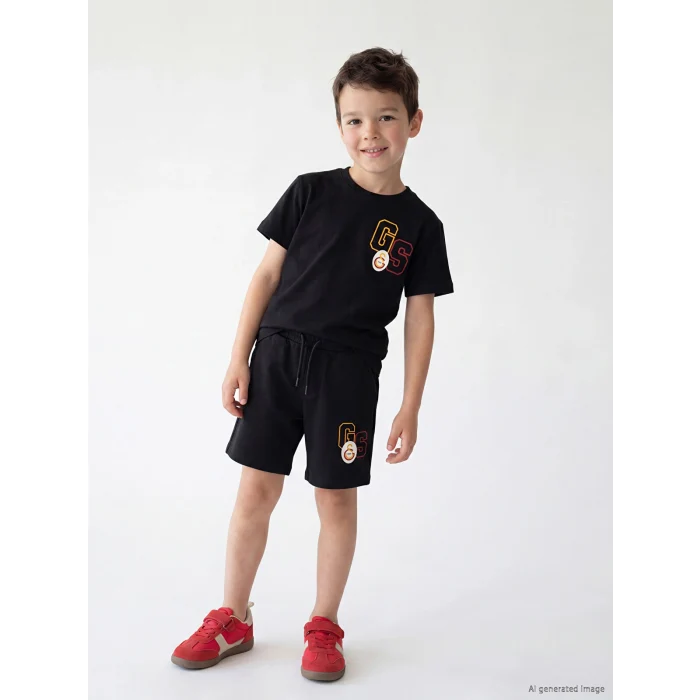 LCW Kids Siyah Galatasaray Baskılı Erkek Çocuk Takım