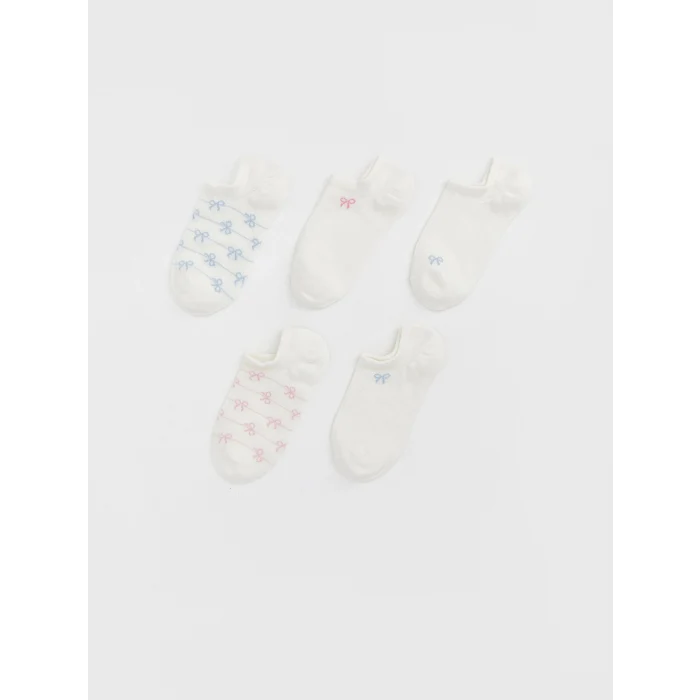 LCW DREAM Ekru Fiyonk Desenli Kadın Sneaker Çorap 5li