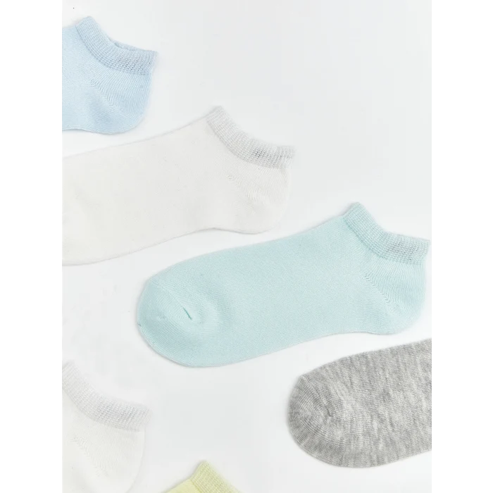 LCW Kids Sarı Kız Çocuk Patik Çorap 7li