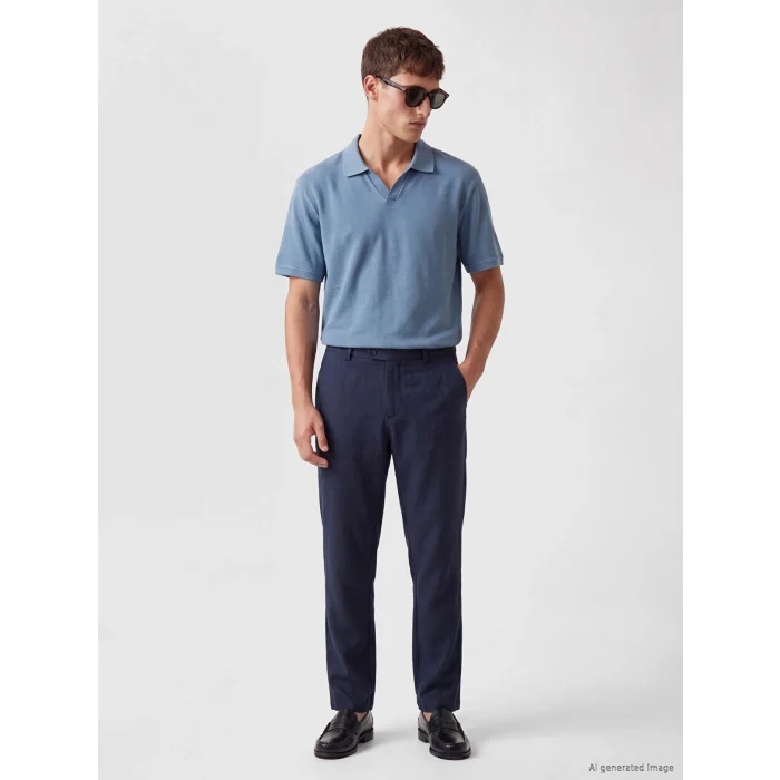 LCW Vision Lacivert Regular Fit Keten Karışımlı Erkek Pantolon