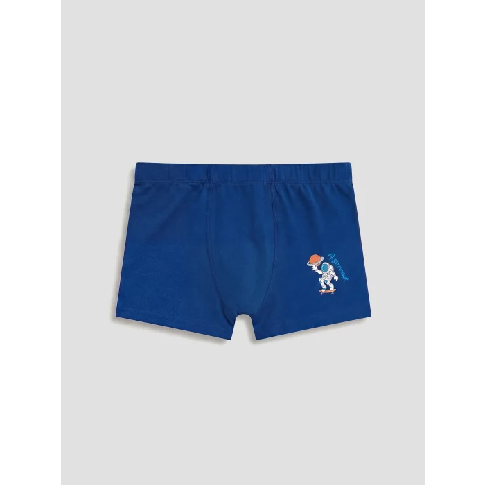 LCW Kids Lacivert Baskılı Erkek Çocuk 3lü Boxer