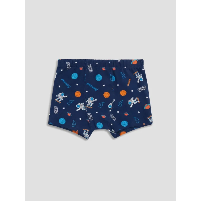 LCW Kids Lacivert Baskılı Erkek Çocuk 3lü Boxer