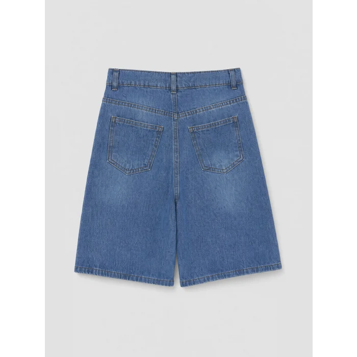 LCW Kids İndigo Geniş Paça Erkek Çocuk Jean Şortolon