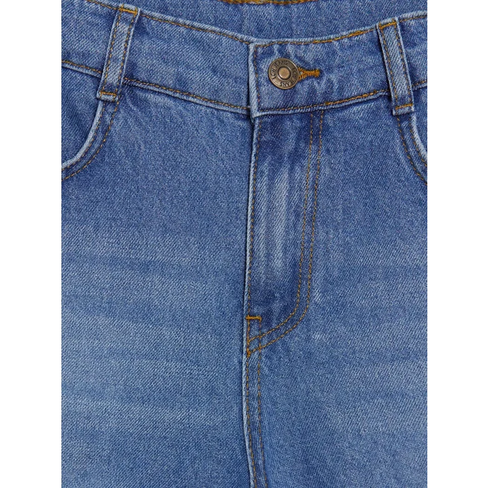 LCW Kids İndigo Geniş Paça Erkek Çocuk Jean Şortolon