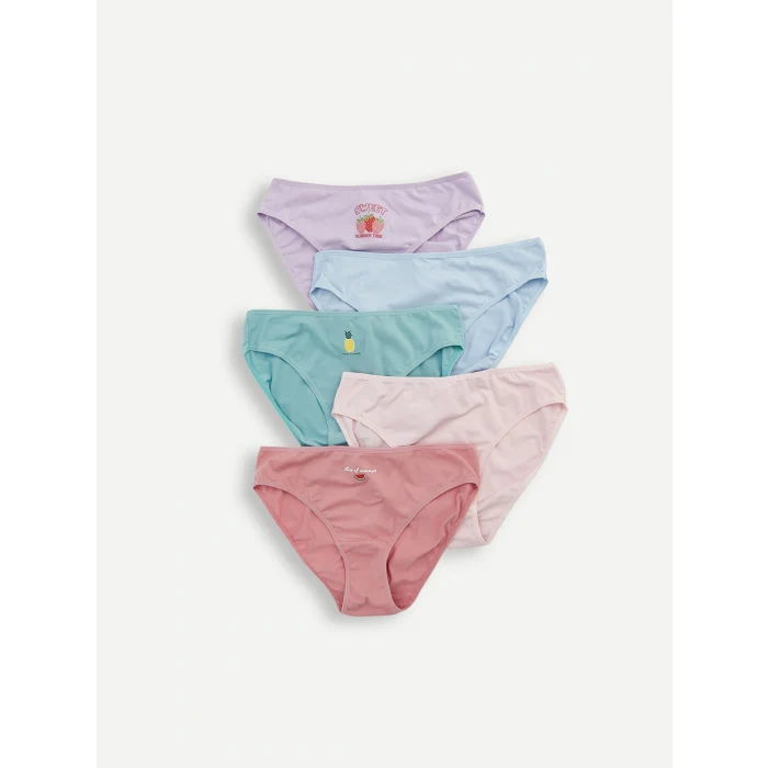 LCW Young Pembe Baskılı Bikini Külot 5li