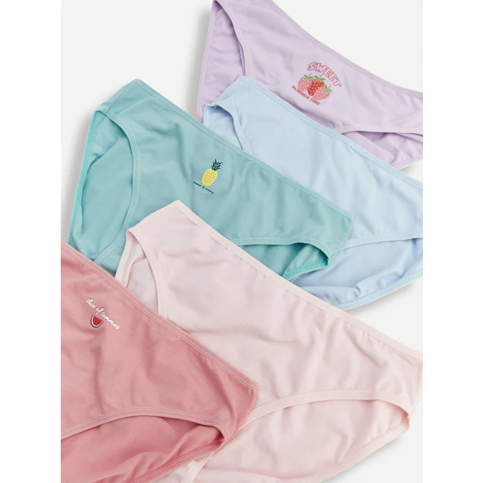 LCW Young Pembe Baskılı Bikini Külot 5li