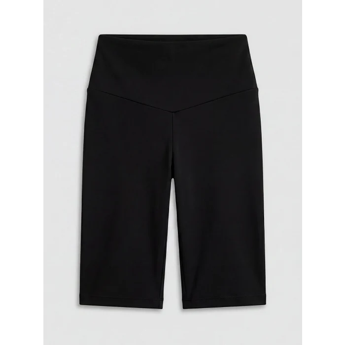 KOOR SPORT Siyah Beli Lastikli Kadın Spor Şort Tayt