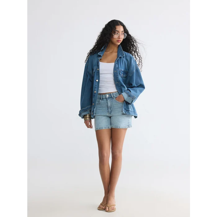 XSIDE Mavi Regular Fit Kadın Jean Şort