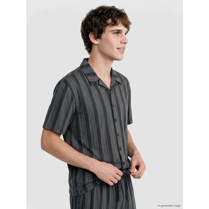 LC WAIKIKI Antrasit Regular Fit Erkek Pijama Takımı