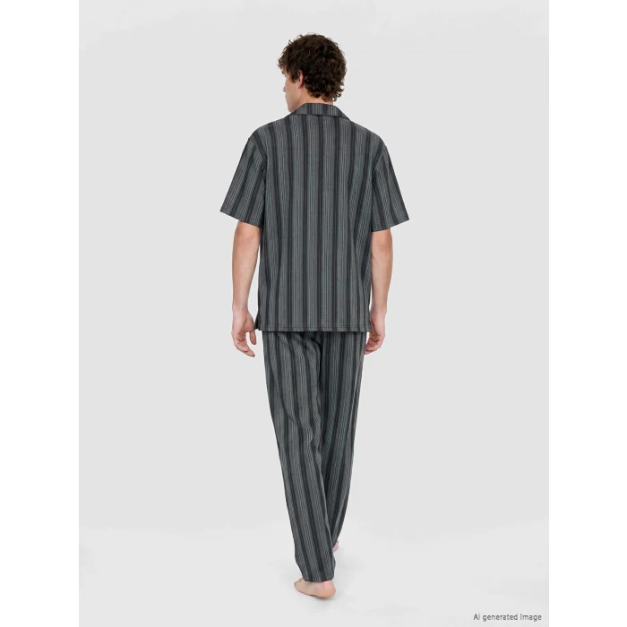 LC WAIKIKI Antrasit Regular Fit Erkek Pijama Takımı