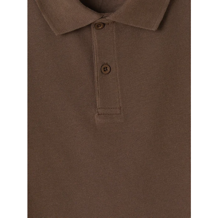 LCW Kids Kahverengi Polo Yaka Erkek Çocuk Pike Tişört