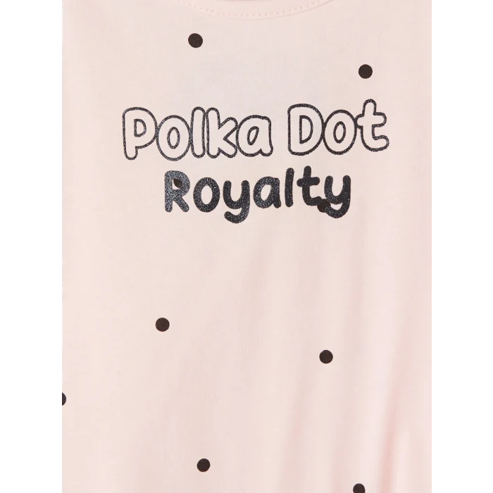 LCW Kids Pembe Kız Çocuk Puantiyeli Şortlu Pijama Takımı