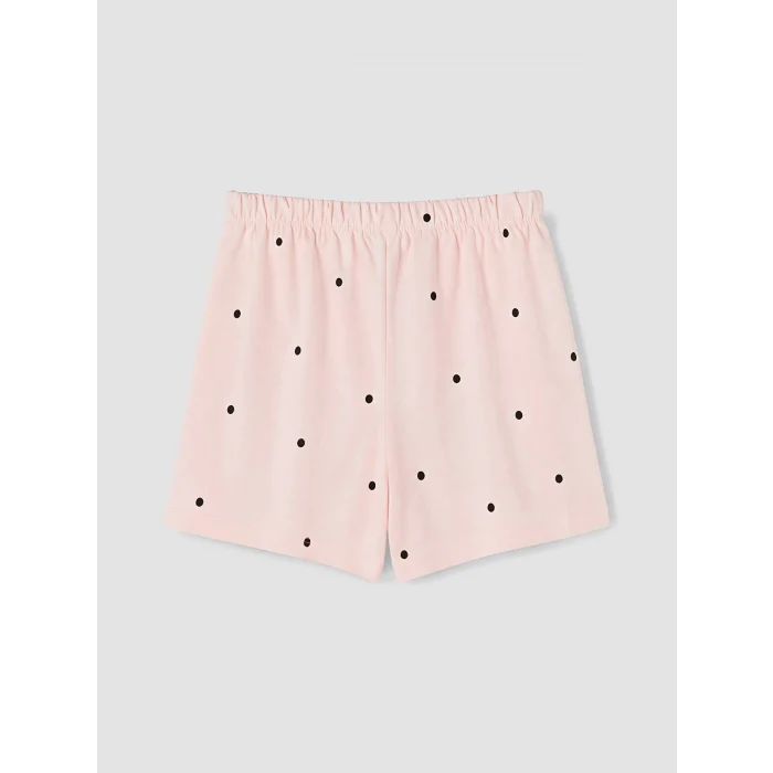 LCW Kids Pembe Kız Çocuk Puantiyeli Şortlu Pijama Takımı