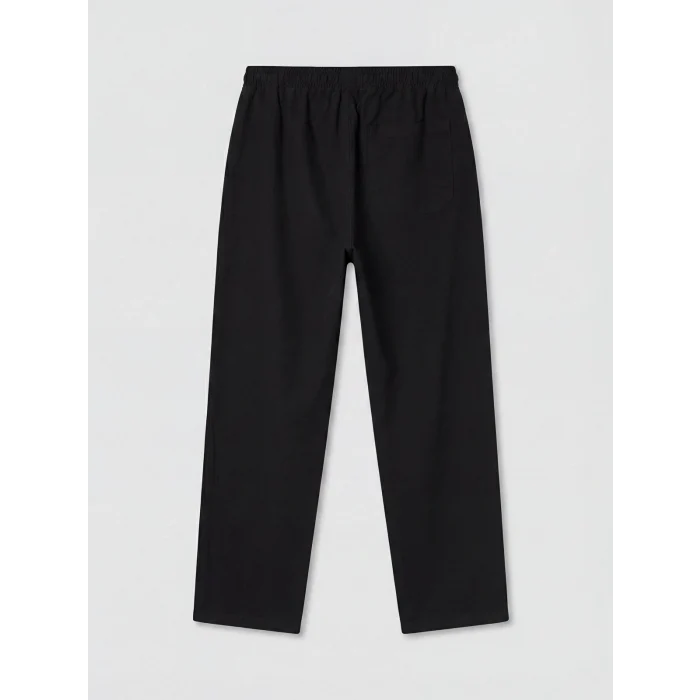 XSIDE Siyah Loose Fit Keten Görünümlü Erkek Pantolon