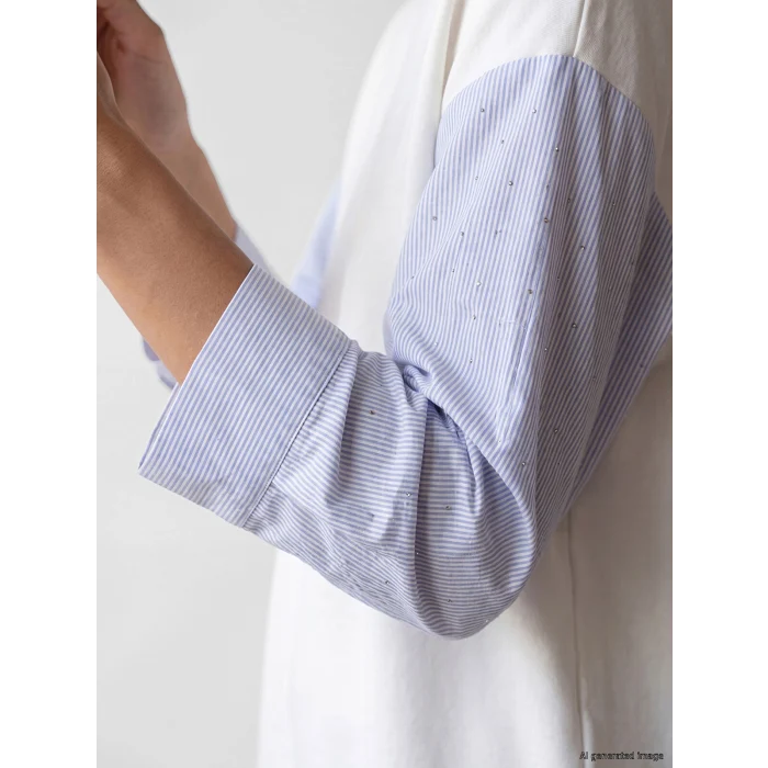 LCW EVERYDAY Beyaz Soft Touch Oversize Kadın Sweatshirt Tunik