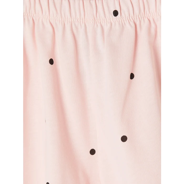 LCW Kids Pembe Kız Çocuk Puantiyeli Şortlu Pijama Takımı
