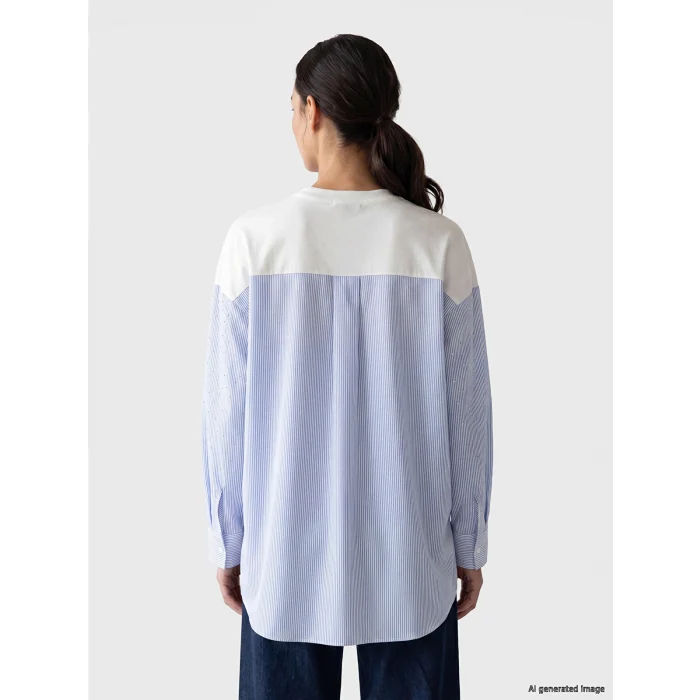 LCW EVERYDAY Beyaz Soft Touch Oversize Kadın Sweatshirt Tunik