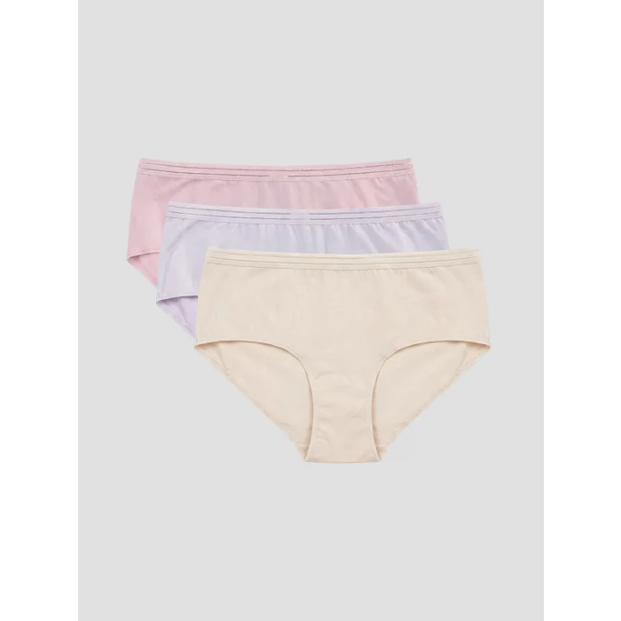 LCW DREAM Lila Düz Brazilian Külot 3lü