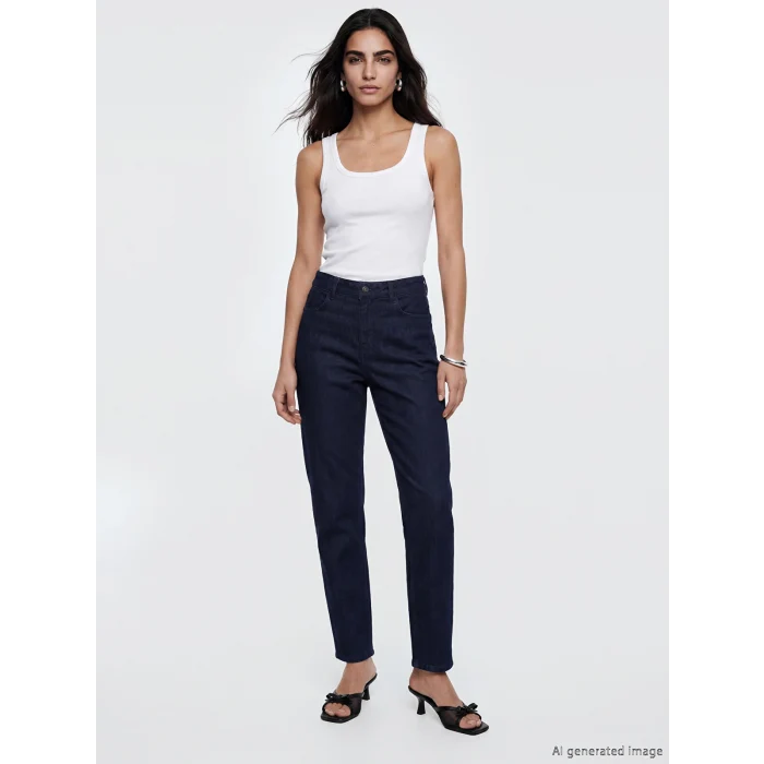 LCW Grace Mavi Straight Fit Kadın Jean Pantolon