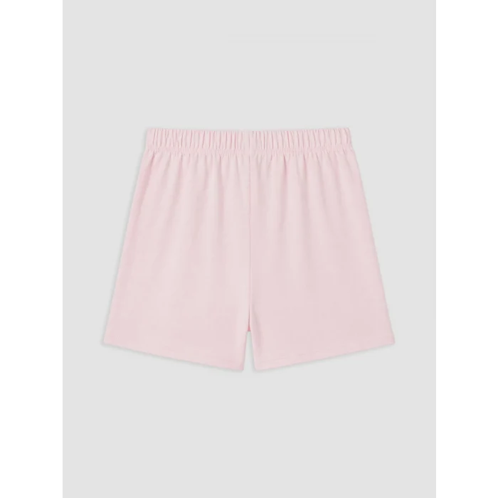 LCW Kids Ekru K-pop Demon Hunters Baskılı Kız Çocuk Şortlu Pijama Takım