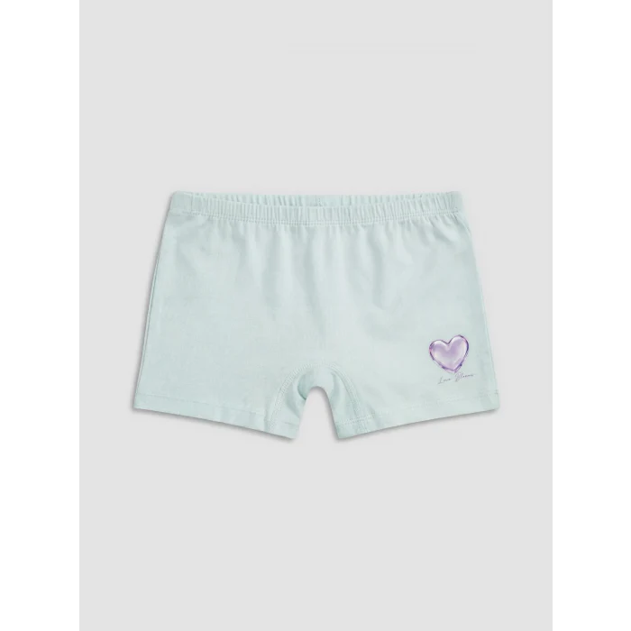 LCW Kids Ekru Baskılı Kız Çocuk Boxer 3lü