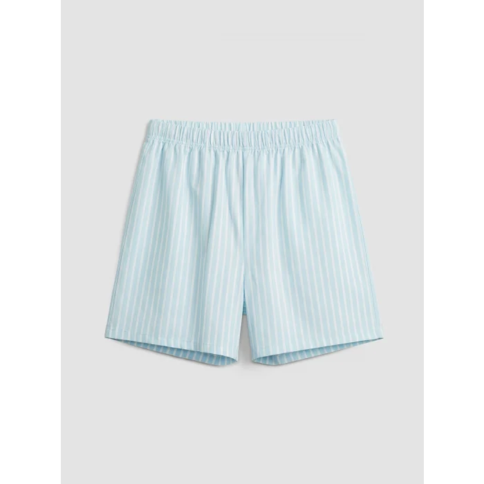 LCW Kids Ekru Kız Çocuk Baskılı Şortlu Pijama Takım
