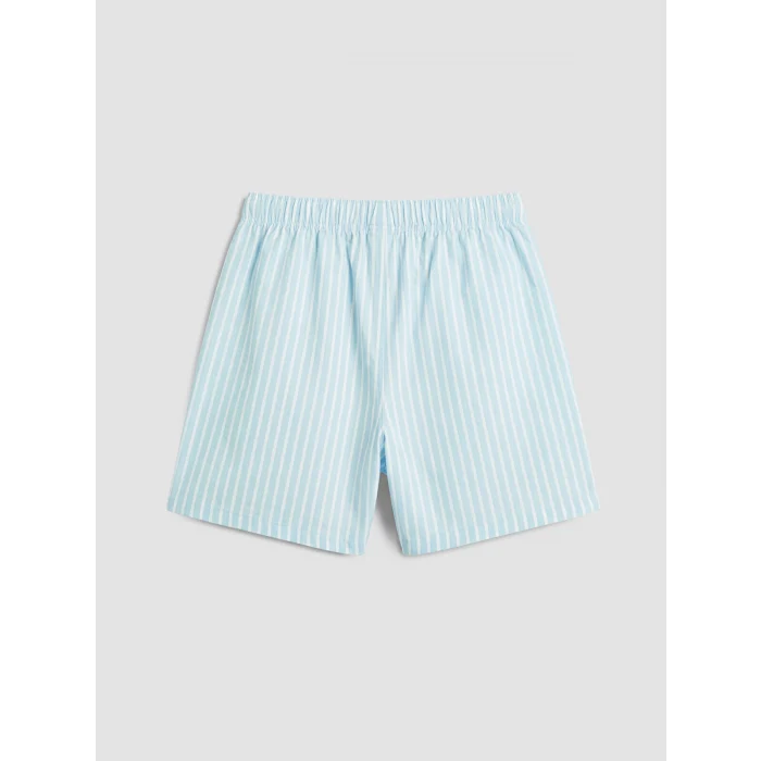 LCW Kids Ekru Kız Çocuk Baskılı Şortlu Pijama Takım
