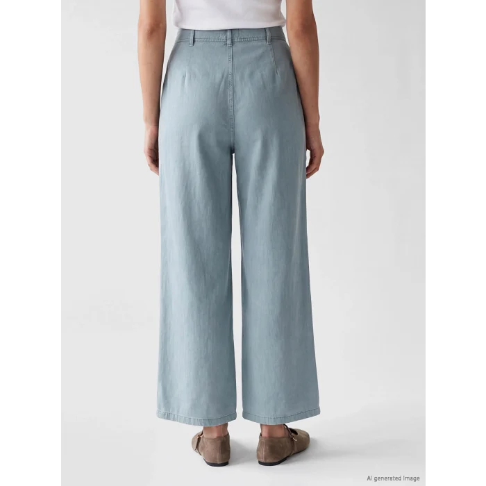 LCW Jeans Mavi Yüksek Bel Wideleg Kadın Jean Pantolon