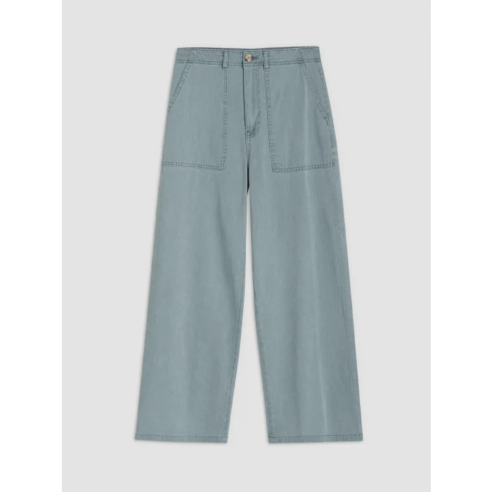 LCW Jeans Mavi Yüksek Bel Wideleg Kadın Jean Pantolon