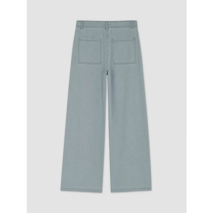 LCW Jeans Mavi Yüksek Bel Wideleg Kadın Jean Pantolon