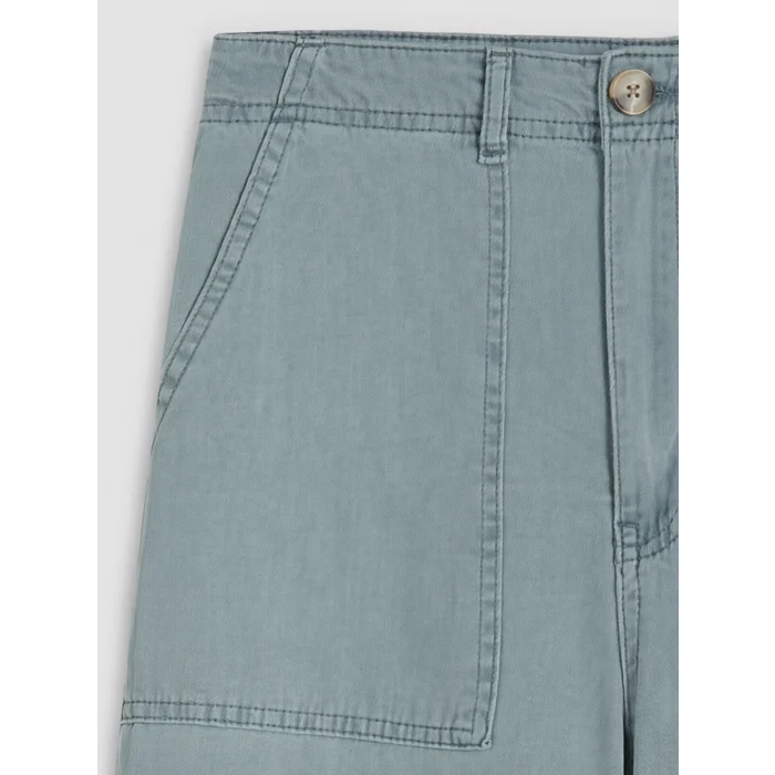LCW Jeans Mavi Yüksek Bel Wideleg Kadın Jean Pantolon