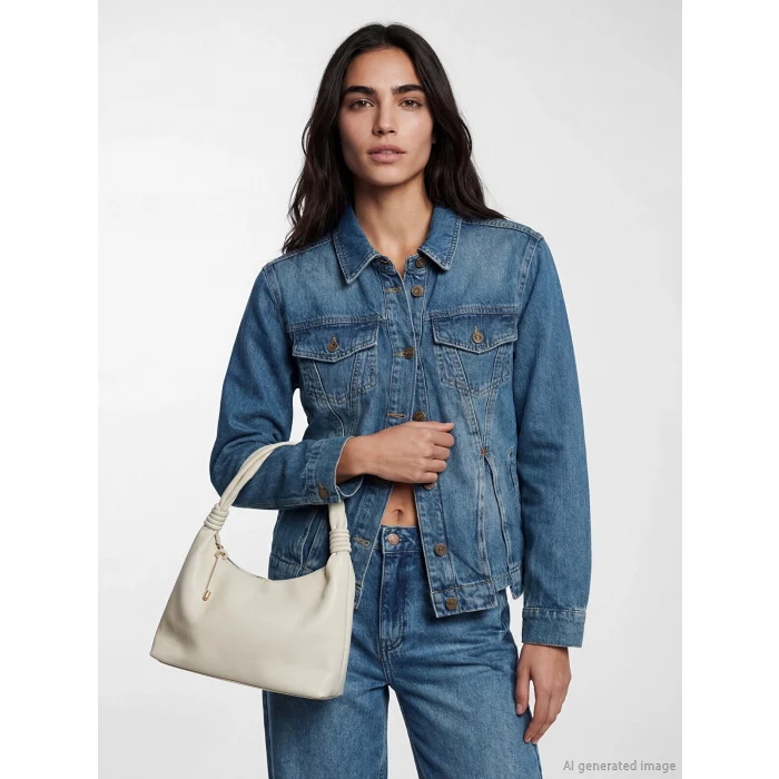 LCW ACCESSORIES Bej Deri Görünümlü Kadın Omuz Çantası