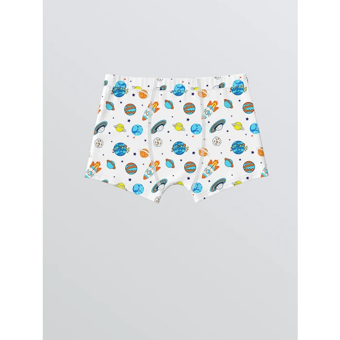 LCW Kids Lacivert Baskılı Erkek Çocuk Boxer 3lü