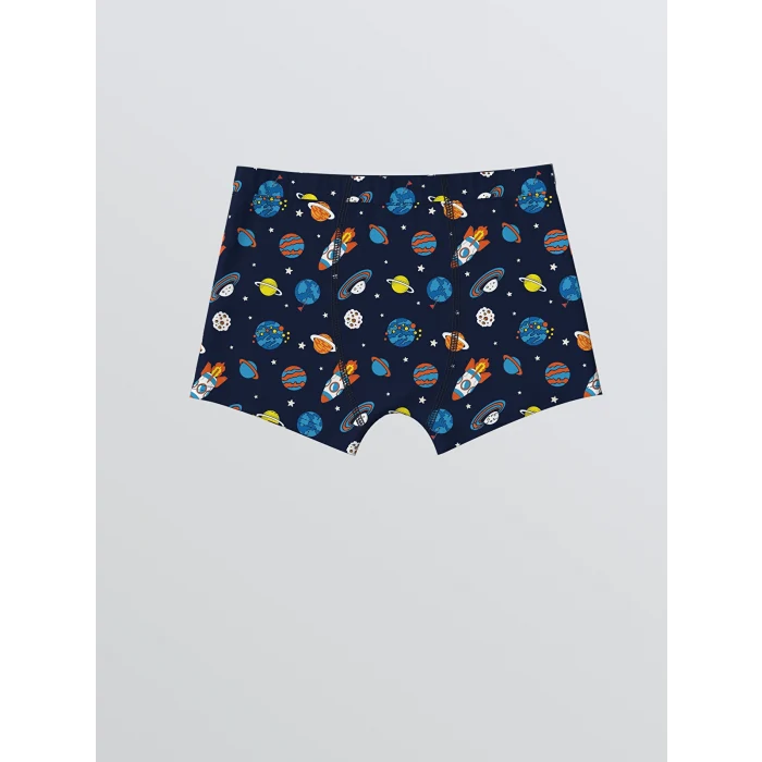 LCW Kids Lacivert Baskılı Erkek Çocuk Boxer 3lü