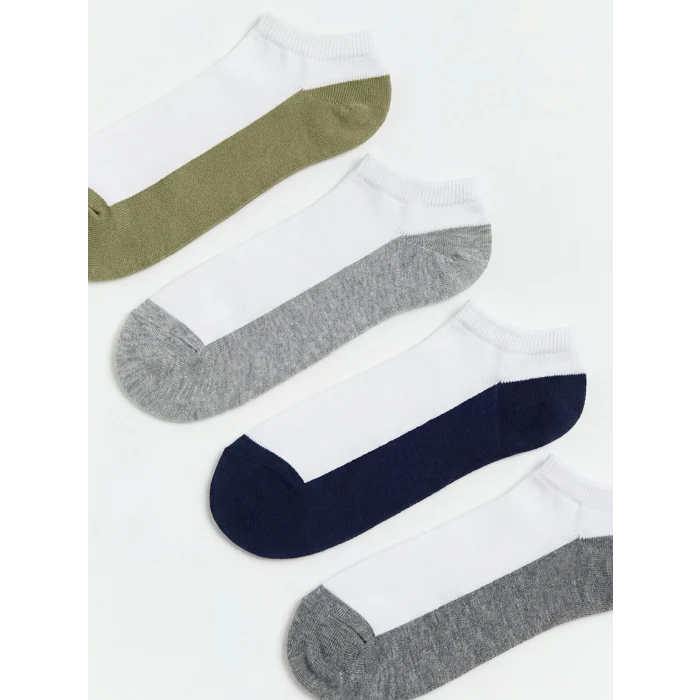 LCW ACCESSORIES Karışık Renk Bloklu Erkek Sneaker Çorap 5li