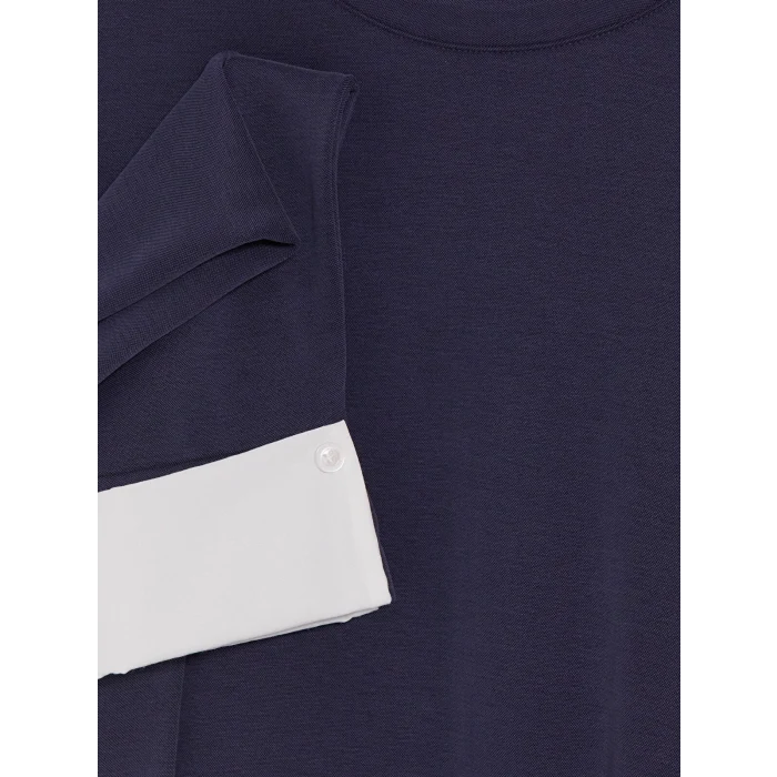 LCW EVERYDAY Mavi Soft Touch Oversize Kadın Sweatshirt Tunik