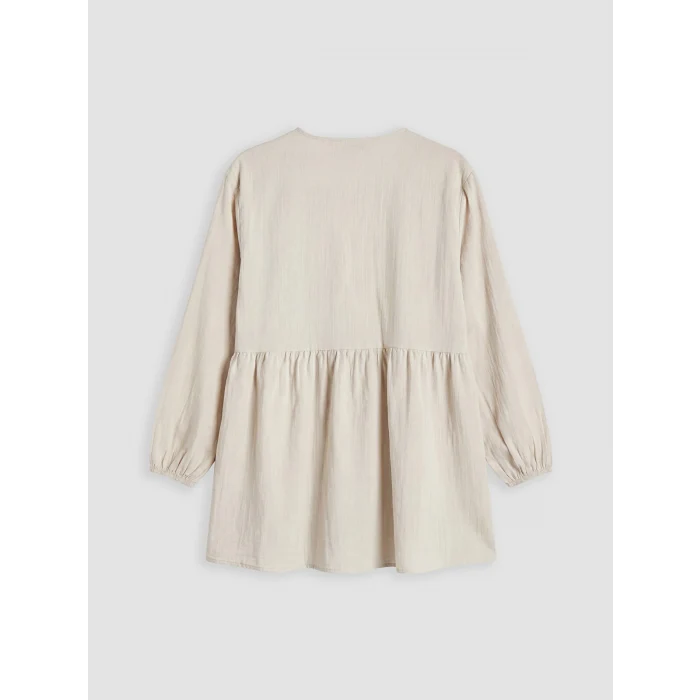 LCW Modest Gri Kruvaze Yaka Dokulu Kadın Kimono