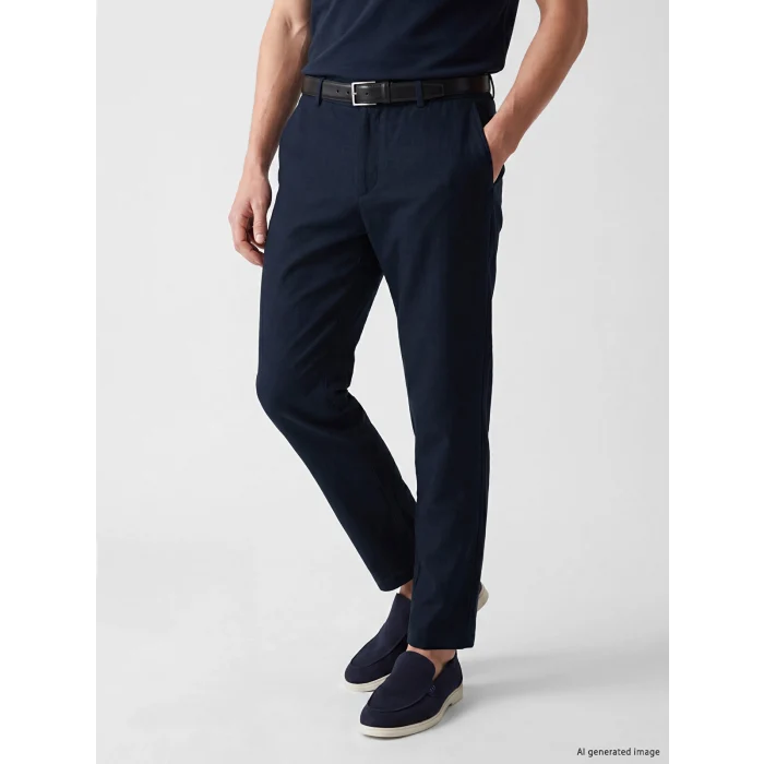 SOUTHBLUE Lacivert Regular Fit Dokulu Erkek Pantolon