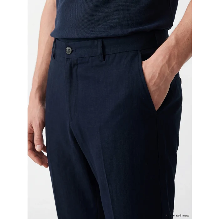SOUTHBLUE Lacivert Regular Fit Dokulu Erkek Pantolon