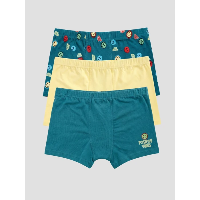 LCW Kids Petrol Erkek Çocuk Boxer 3lü
