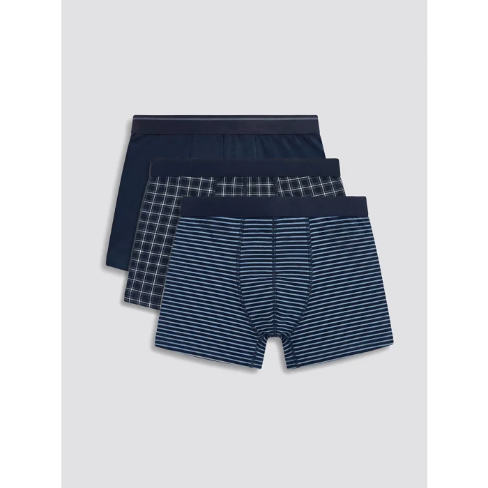 LC WAIKIKI Lacivert Pamuklu Esnek Erkek Boxer 3lü