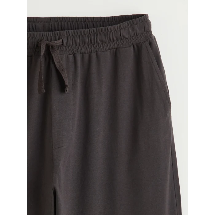 LC WAIKIKI Gri V Yaka Baskılı Erkek Şortlu Pijama Takımı