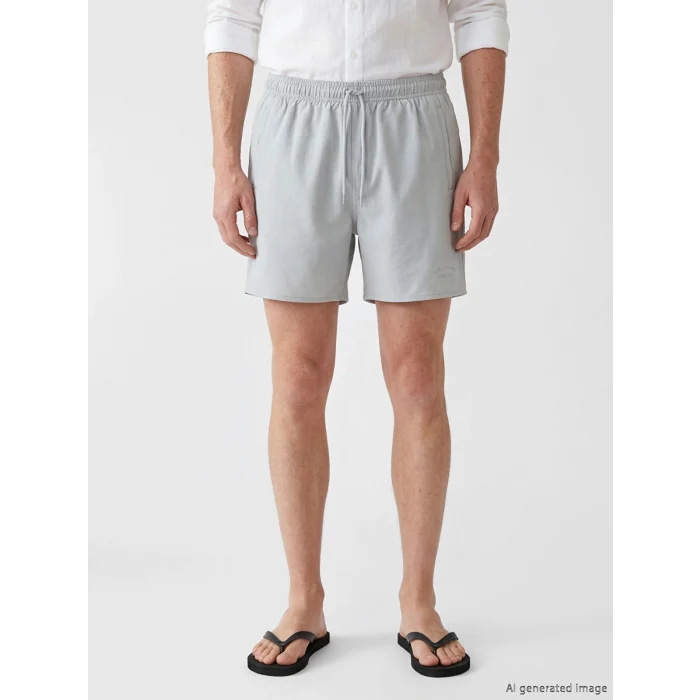 LCW SWIMWEAR Gri Kısa Boy Erkek Deniz Şortu