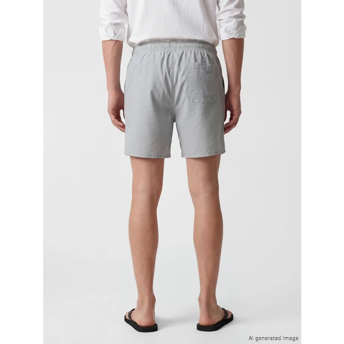 LCW SWIMWEAR Gri Kısa Boy Erkek Deniz Şortu